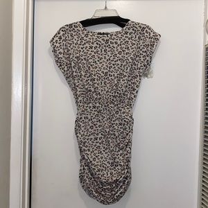 Cheetah print pink and white dress